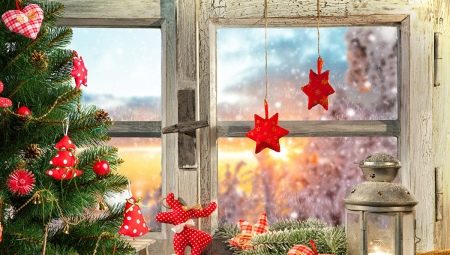 We decorate windows for the New Year