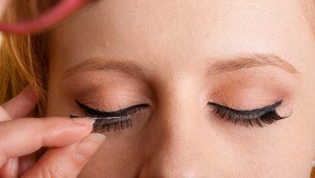 How to glue false eyelashes?