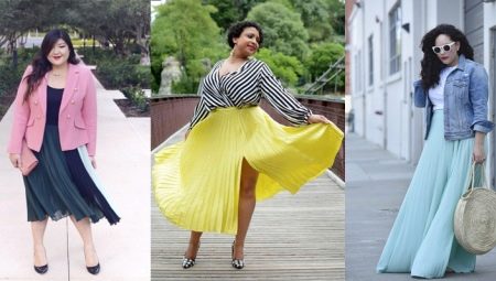 How to choose a pleated skirt for full girls and what to wear with it?