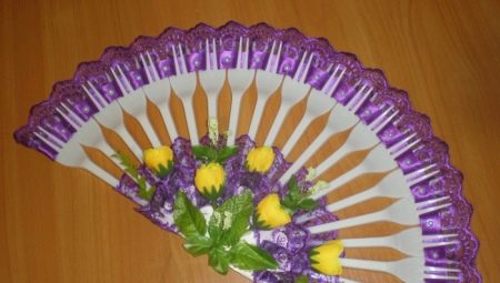 How to make a fan of forks with your own hands?