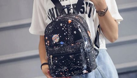 Space print backpacks