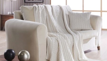 White blankets and bedspreads in the interior