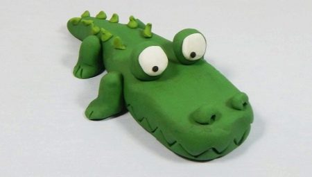 We sculpt a crocodile from plasticine