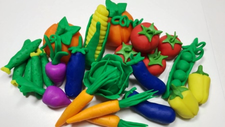 We sculpt vegetables from plasticine