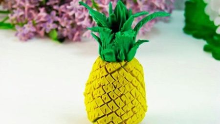 How to mold pineapple from plasticine?