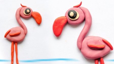 How to mold plasticine flamingos?