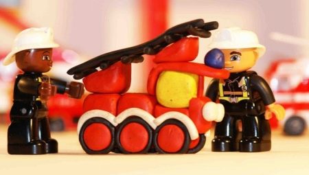 Plasticine fire truck