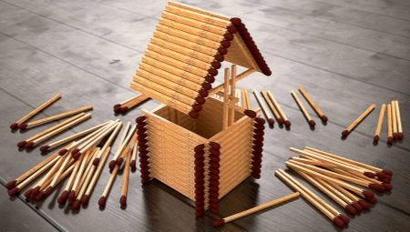 Variety of crafts from matches