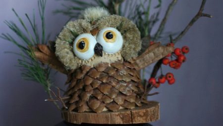 Artisanat Hibou à partir de matériaux naturels