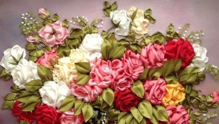 Satin ribbon paintings
