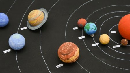 We sculpt a model of the solar system from plasticine