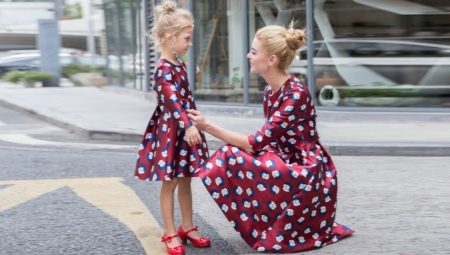 Family look matching clothes for mom and daughter