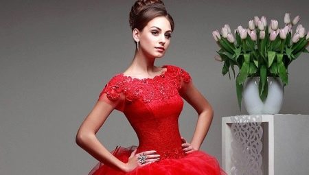 Variety of red prom dresses and creating an image with them