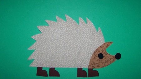 Applications in the form of a hedgehog made of colored paper