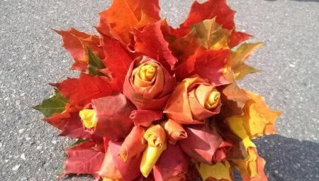 Do-it-yourself bouquets of different leaves