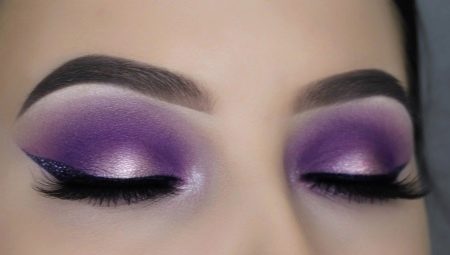 Doing purple makeup