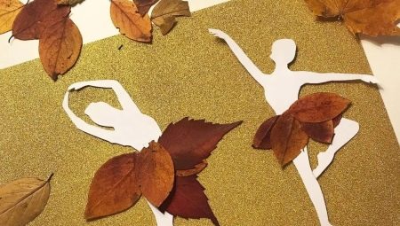 Making a craft Ballerina from leaves