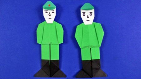 Making a soldier using origami technique