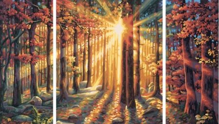 Paint by number triptych