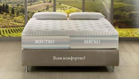 Mattresses with different hardness of the halves
