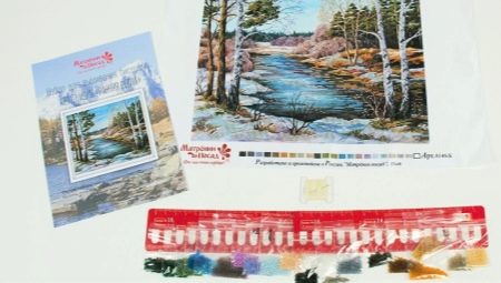 Kits for embroidery with beads