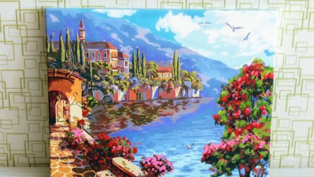 Features of paintings by numbers of large sizes