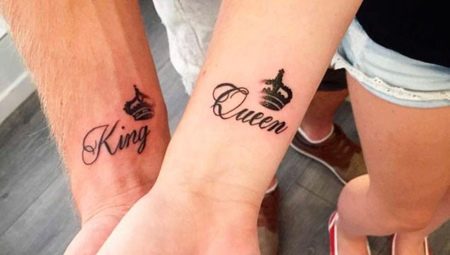 Pair of tattoos for husband and wife