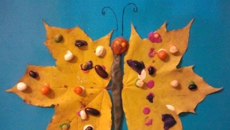 Crafts Butterfly from leaves