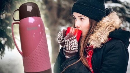 Varieties of thermoses with glass flasks and their choice