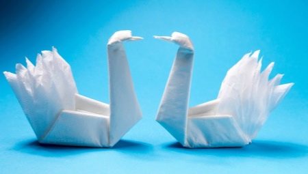 Making a swan from a napkin