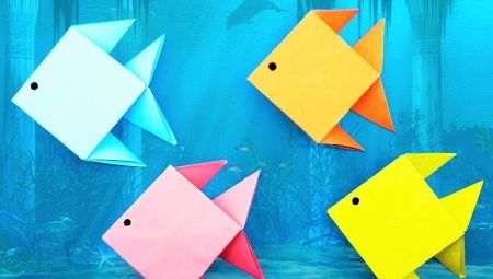 Making origami in the form of fish
