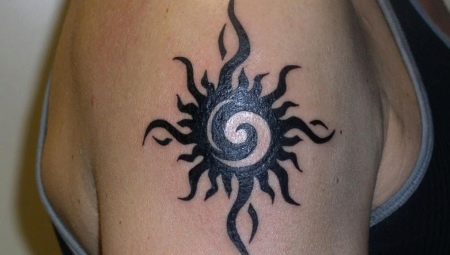 Black sun tattoo: meaning and application zones