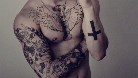 Inverted cross tattoo