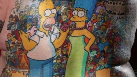 The Simpsons tattoos: features and sketches