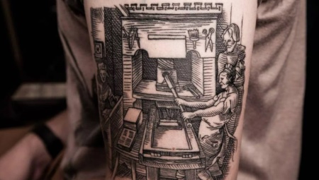 Tattoo in engraving style