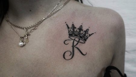 Tattoo in the form of letters