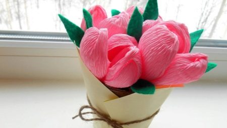 Corrugated paper tulips
