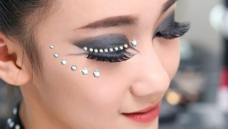 Makeup options with rhinestones