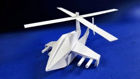 Origami helicopter folding options