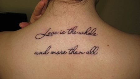 Tattoo options in English and their choice