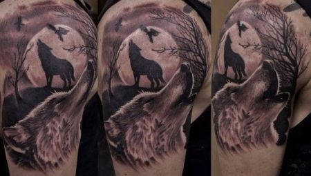 All about tattoo Wolf howls at the moon