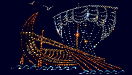 Paintings with Swarovski crystals
