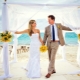 Wedding dress for beach ceremony