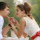 Wedding dress with a red belt - we place spectacular accents