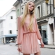 Peach dress - for a delicate look