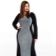 Floor-length dresses with long sleeves for plump