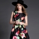 Knee-length evening dress