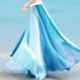 Floor length chiffon skirt