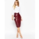 High-waisted pencil skirt
