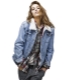 Denim jacket with fur